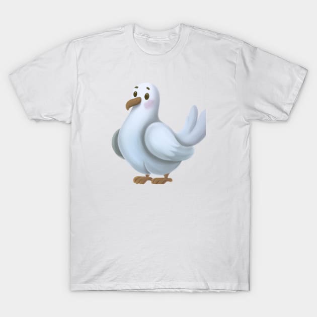 Cute Dove Drawing T-Shirt by Play Zoo